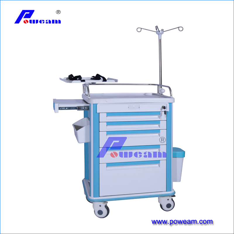  China Medical ABS Trolley Hospital Emergency Treatment Cart