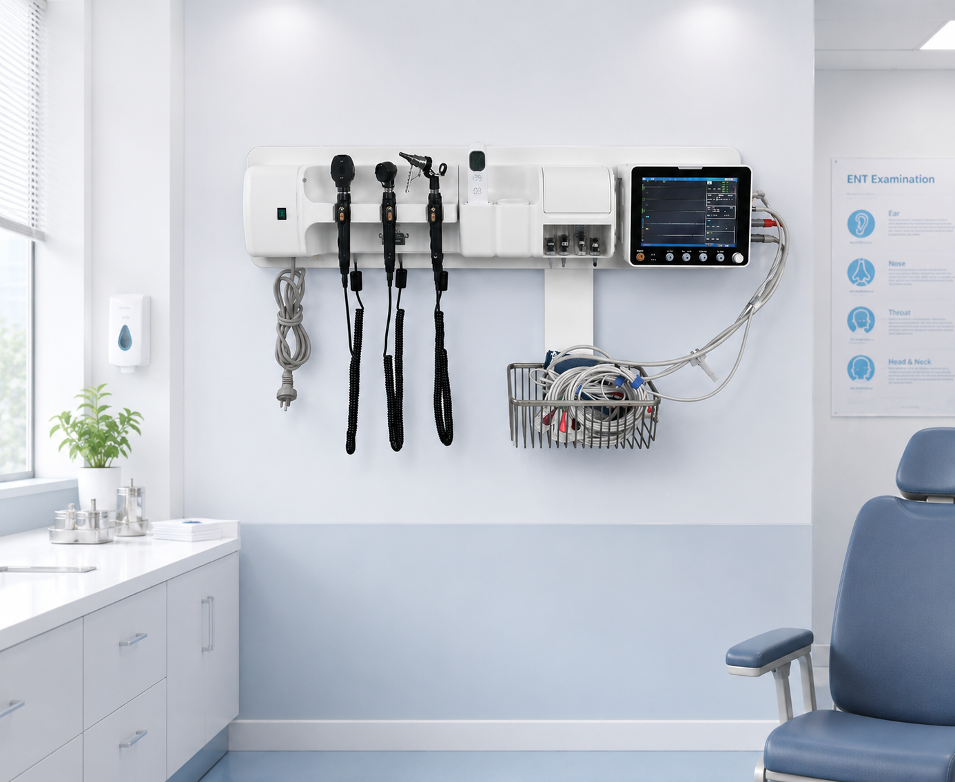 heap Price Integrated Wall Mounted Ent Diagnostic System for Clinic