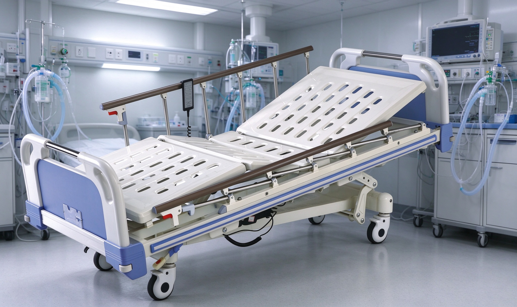Five Function Electric ICU Bed Adjustable Medical Hospital Patient Bed