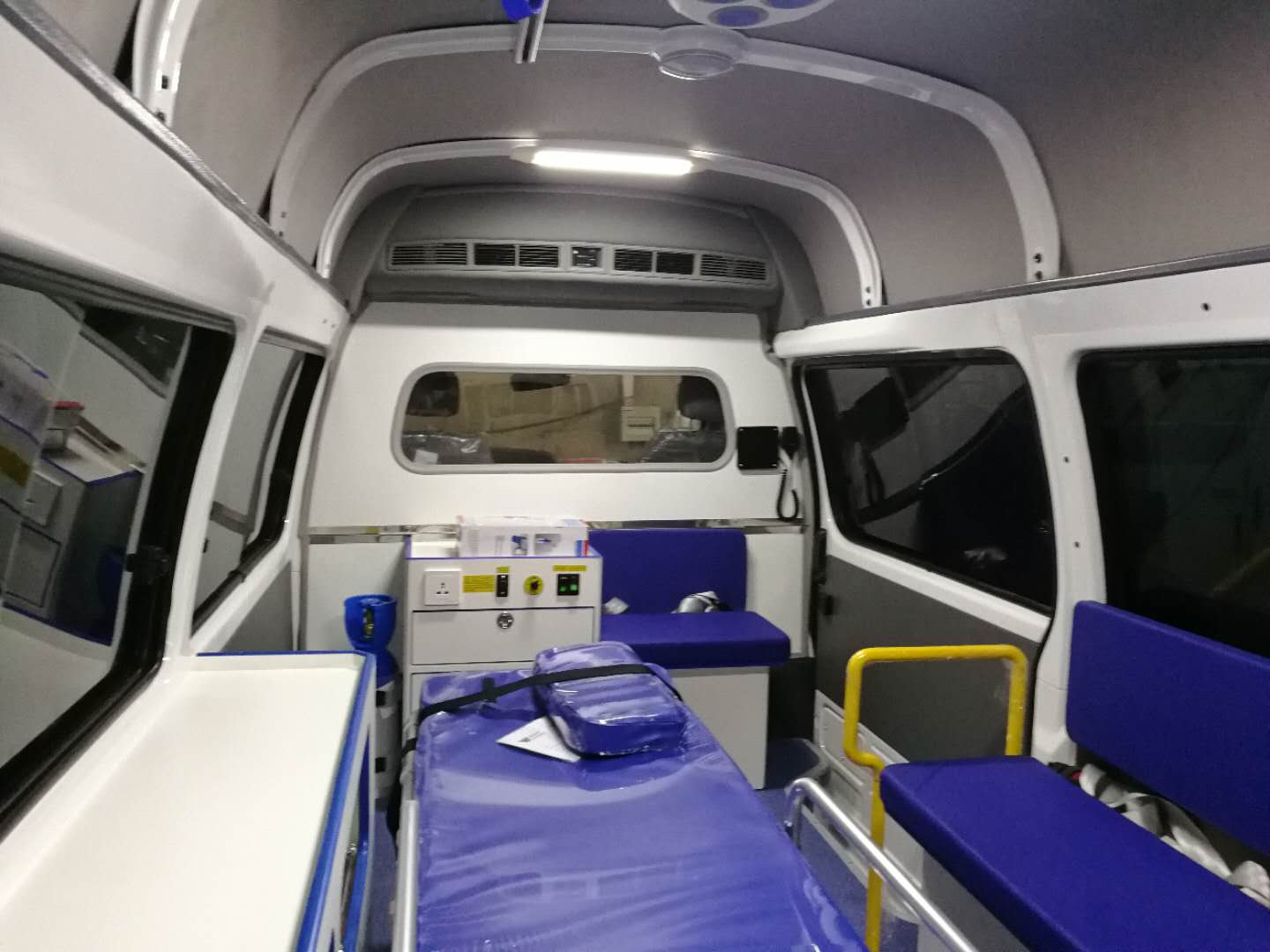 ambulance vehicle with equipment