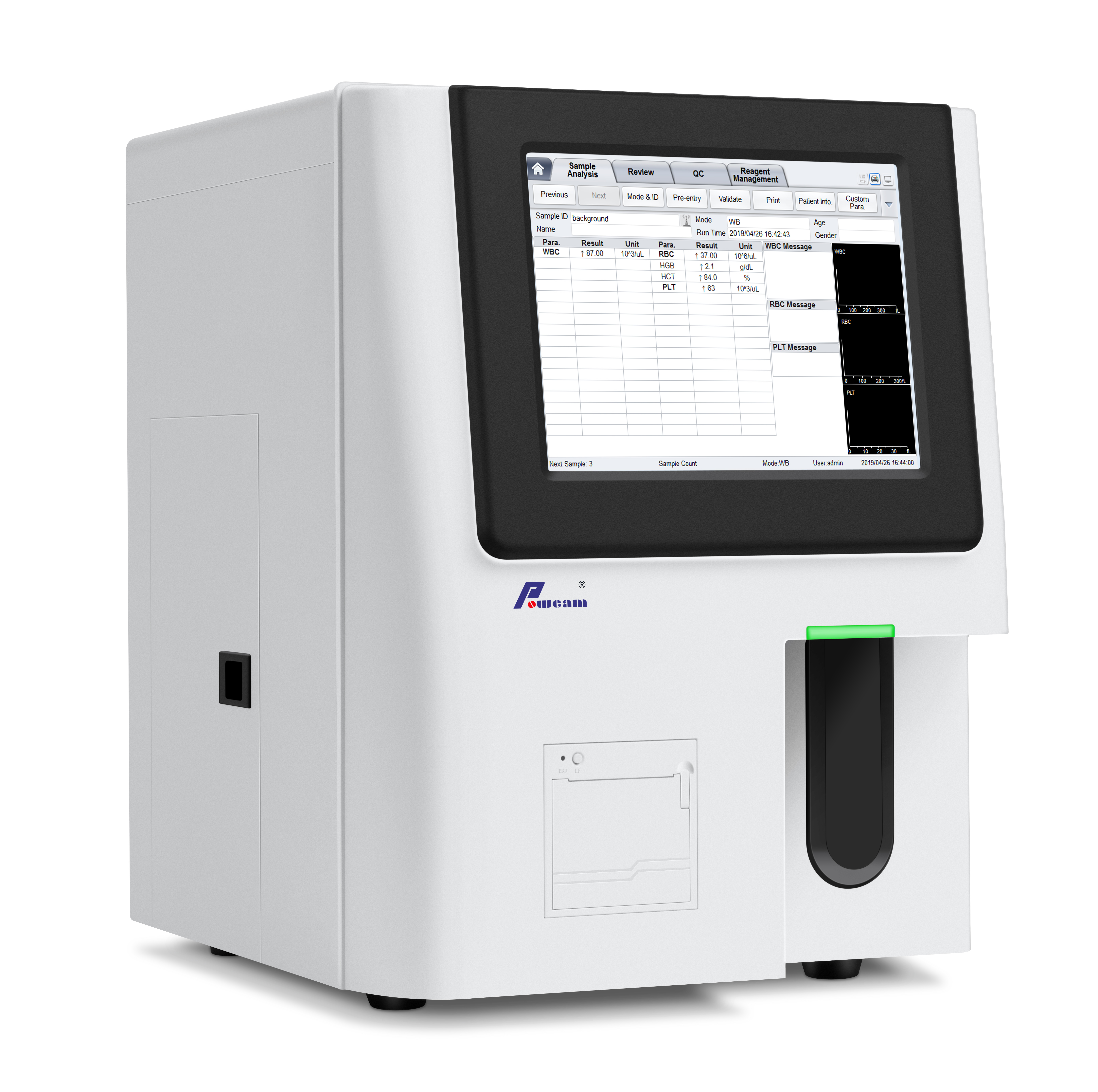 Quality Automatic 3 Part Differential Blood Hematology Analyzer