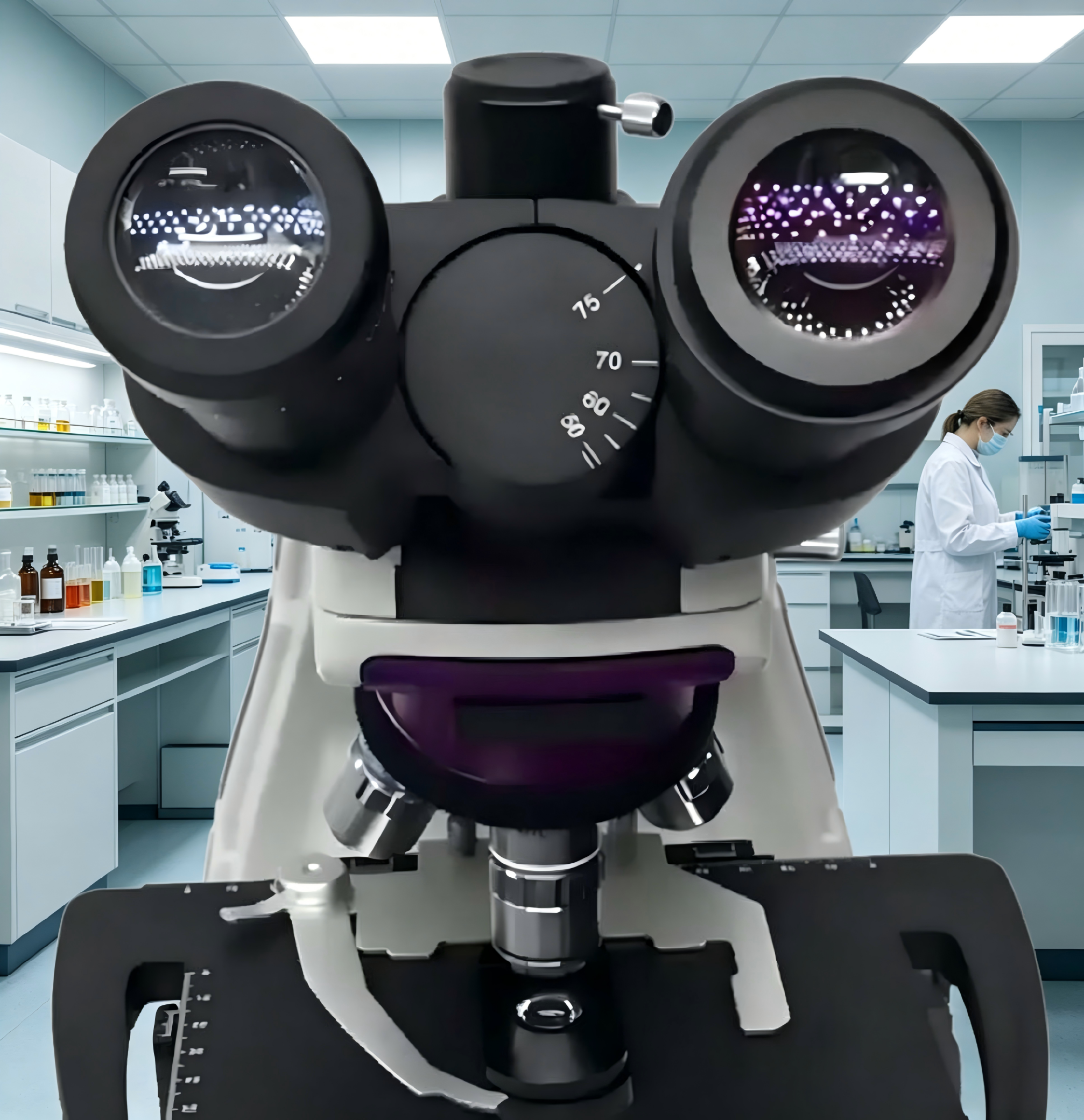 Trinocular Compound Microscope for Lab Research