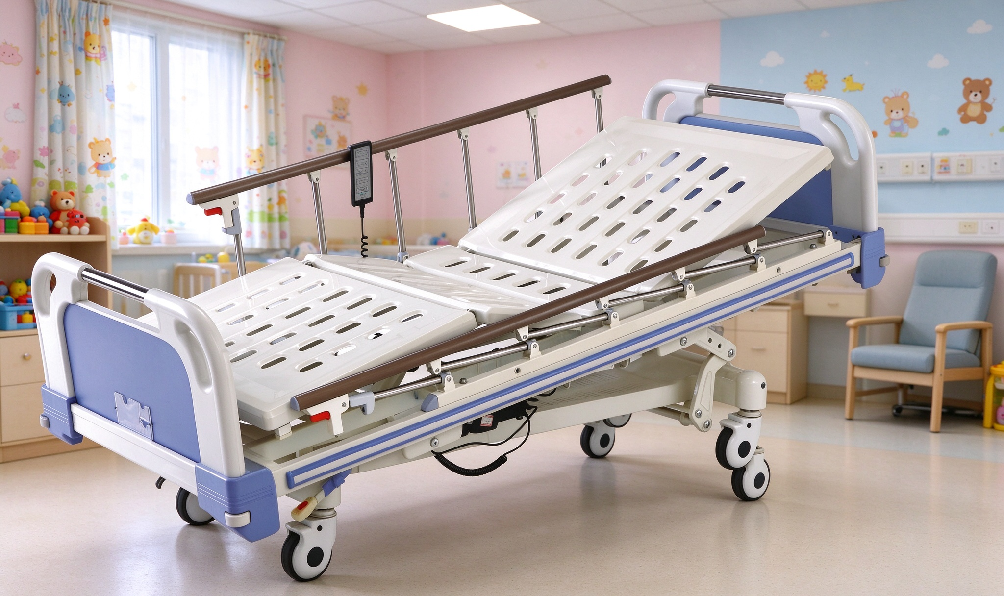 Five Function Electric ICU Bed Adjustable Medical Hospital Patient Bed
