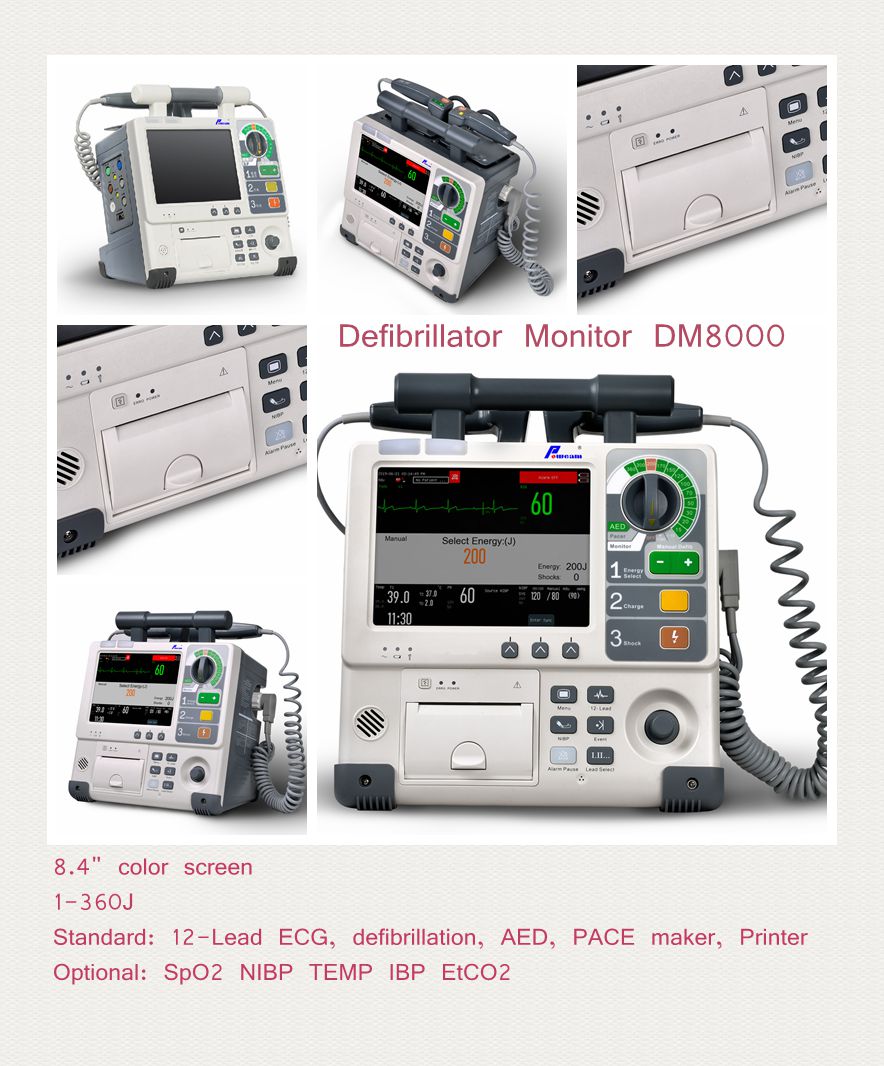 Hospital Aed Professional Biphasic Defibrillator Monitor