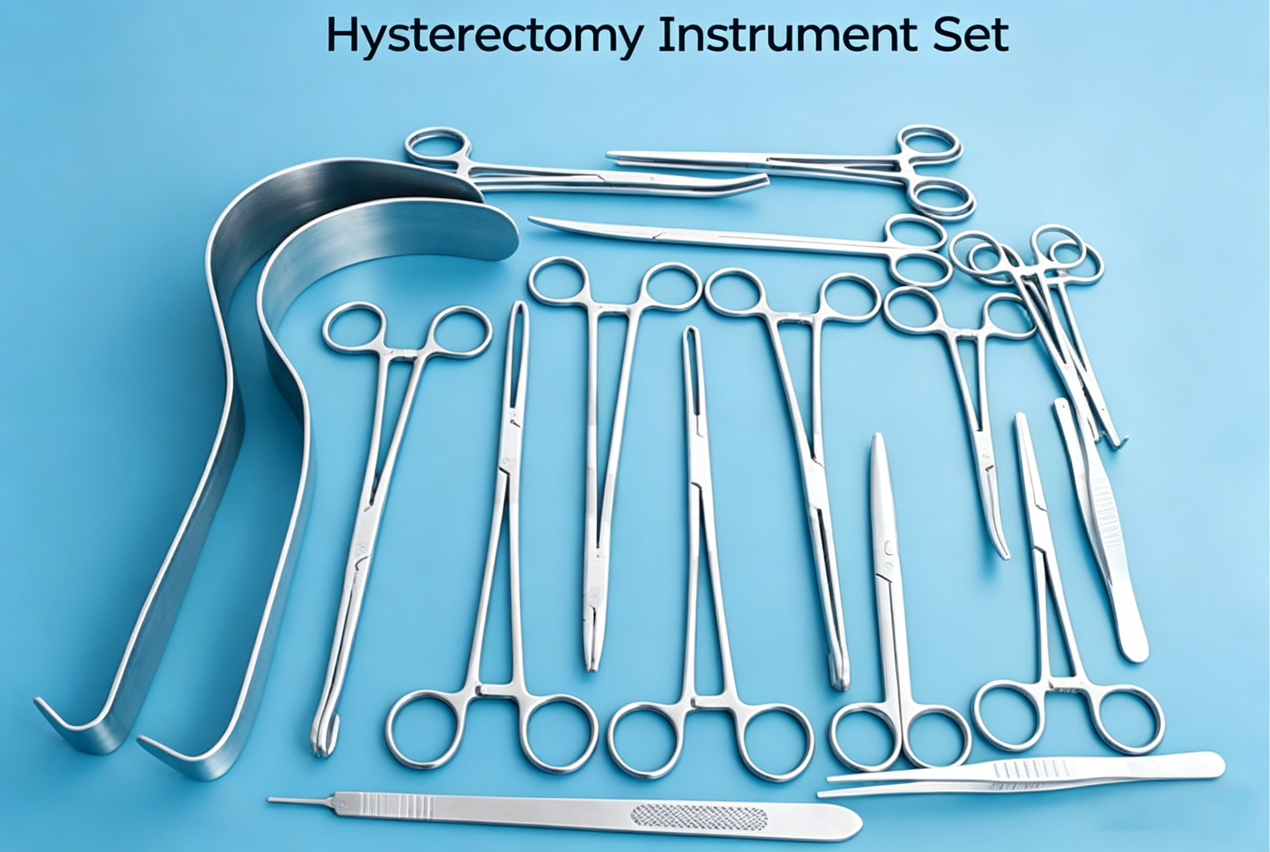 Stainless Steel Hysterectomy Set for Abdominal Surgery